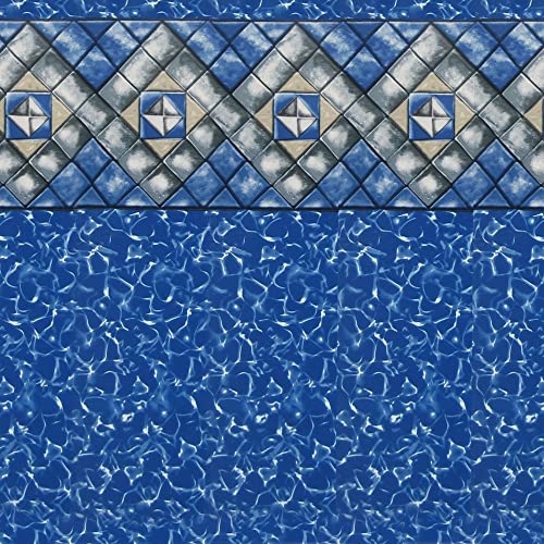 Swimline Pool Liner for Above Ground Pools, Manor Pattern, 18 x 33 (Oval), 52 Inch Wall, 25 Gauge, Beaded Liners for Esther Williams and Johnny Weissmuller Pools