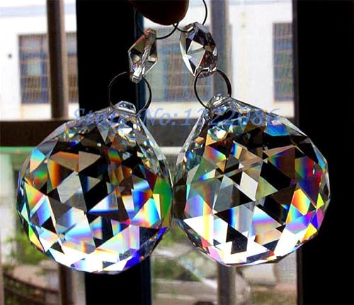 260pcs 20mm Clear AAA MC Chandelier Crystal Faceted Ball Prism Suncatcher Pendant
