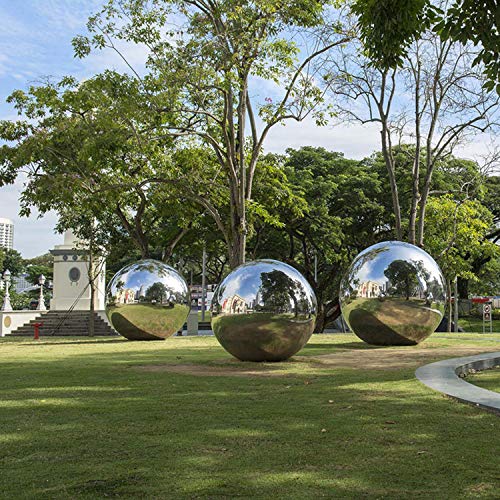 LSX 19 Inch Stainless Steel Gazing Ball Mirror Sphere for Outdoor Garden