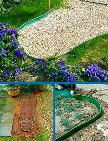 XIYYANUS Lawn/Garden Edging Borders, Plastic Edging Sizes Garden Isolation PEmaterial(0.39x164ft)