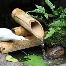 GenSDH Japanese Water Fountain, Bamboo Accents Zen Garden Water Fountain with Pump & Stone Bowls, Mini Fish Pond Bird Bath