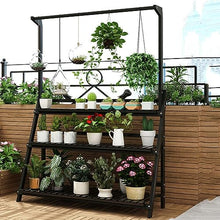 Hanging Orchid Planter Creative Simple Shelves Floor Stepped Plant Stand Living Room Indoor Multi-layer Bamboo Flower Display Rack Hangable Flower Rack For Florist Garden Balcony Flowerpot Stan