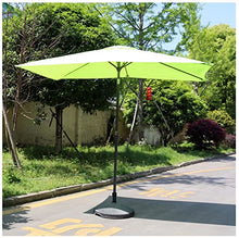 ARGENTFLUX 150×250cm Rectangular Garden Umbrella with Crank and Tilt, Outdoor Market Table Umbrella Sun Shade Umbrella, Deck, No Base(Green)