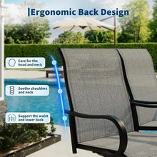 Garvee Patio Swivel Outdoor Dining Chairs Set of 6 with Textilene Khaki