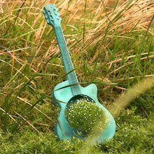 Indoor Outdoor Guitar Planter,Creative Guitar Statue Vase for Garden,Durable Polyresin Flower Pot for Patio Lawn Garden Yard Inspired Decor Blue 38x30x102cm(15x12x40inch) Gift