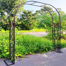 GFSGHZZ Metal Garden Arch Trellis for Climbing Plants - Sturdy Tubular E 220X230X40Cm - T for Backyardlnpatiocourardweddings,Brown-340X230X40Cm