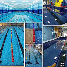 TUOYIBO Blue White Yellow Red Pool Rope Float Kits, 14ft/17ft/18ft/20ft/22ft/25ft/30ft/40ft Long Swimming Pool Safety Divider Rope and Float Line, with 2 Pre Assembled Stainless Hooks (Color : 9cm D