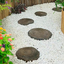 Elitix Stepping Garden Stone Log Effect Step Resin Stone 1/2 / 3/4 / 5 Pcs, Garden Stepping Stone for Yard Lawn Pathway Pavers, Round Decorative Stone for Path Ornaments(Color:42cm,Size:5 pcs)