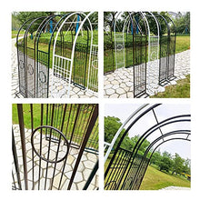 IBOWZ Garden Arch Trellis 1 Set Heavy Duty Rose Archway Wedding Garden Arch, Metal Arbour Trellis Flower Stand, 140cm, 180cm, 220cm, 260cm, 300cm, for Climbing Plants Great, with Base