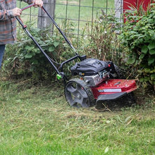 Earthquake Walk-Behind String Mower, Hurricane Cutting Head, 160cc 4-Cycle Viper Engine, Grab-N-Go Bail, 22” Cutting Diameter, Extra-Wide 2.5" x 14.5” Airless Wheels, Adjustable Handlebar, 47325