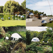 LXBAMKEA Stainless Steel Gazing Ball, Mirror Reflective Balls, Outdoor Hollow Out Ornament Ball, Home Garden Yard Lawn Party Seamless Sphere, Floating Pond Balls, Durable Polished (Color : Silver, S