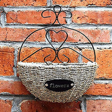 Wall Mounted Planters Wall Hanging Decorative Flower Pot Handmade Woven Planter Flower Basket Hanging Basket Flower Pot for Laundry Room Corridor