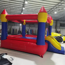 Alessia Cara Commercial PVC Castle Bounce House with Slide Red Yellow Blue
