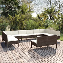 QINXIXINAIXI Garden Lounge Set Black Pe Rattan Large Modular Outdoor Sectional Sets Furniture Patio