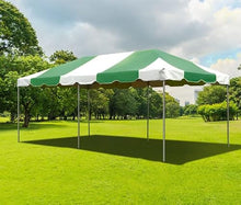 Party Tents Direct 10' x 20' Weekender Frame Canopy with Green White Cover