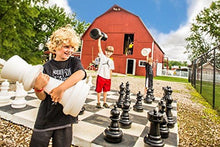 Chess House Giant Chess Set 25" King Black & White - 32 All-Weather Weightable Pieces