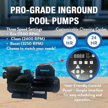 Doheny's Pool Pro Ultra Variable Speed (VS) Inground Swimming Pool Pump | 1.5 HP, 230V | 3 Speeds for Efficiency | Programmable Timer | Hard-Wired | LED Control Panel | 2" Threaded