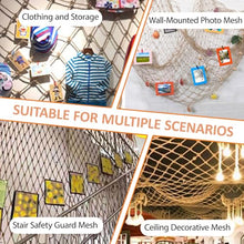 Pithsdp Jute Hemp Rope Net, Heavy Duty Natural Climbing Safety Rope Netting, Garden Balcony Stairs Fence Playground Protection Net Indoor and Outdoor Decor Rope Net(Size:3x9,Color:Hemp)