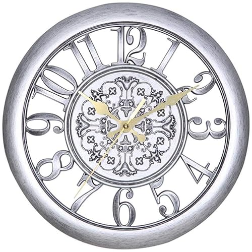 ZYBB Clock Garden Clocks Outdoor Waterproof Indoor Outdoor Decoration Outside Clock Outdoor Wall Clock Plastic 28Cm Multicolo(Color:D)