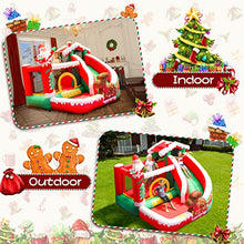 SunSports Christmas Bounce House with Slide Red/Green/White
