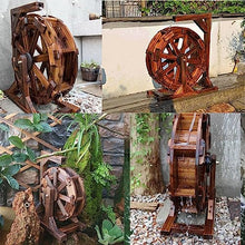 Wooden Water Wheel Fountain, Wheel Fountain Terrace Garden Water Feature Wheel for Bird Bath, Fish Tank, Pond Or Garden Decoration (Size : 80cm(31.5inch))