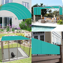 TANG 24' x 40' Waterproof Shade Cloth with Grommets, Sun Shade Sail Rectangle Straight Side, 260 GSM UV Block Fabric Patio Canopy for Deck Carport Backyard Pergola Cover, Turquoise