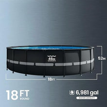 18ft x 52in Frame Above Ground Pool with Pump, Vacuum, & Maintenance Kit
