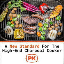 PK Grills Charcoal BBQ Grill and Smoker Combination PK360 Portable Outdoor Grill Smoker Graphite