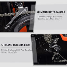 SAVADECK Carbon Road Bike 700C Carbon Frame Racing Bicycle with R8000 22 Speed GroupSet, 25C Tire (Black 54cm)