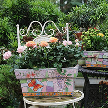 FAFACAI Flower pots Ceramics Flowerpot Ceramic Bonsai Ornaments Ceramic Glazed Flower Pot Outdoor Flower Pot Villa Corridor Aisle Colorful Planter Garden Potted (Color : 30 * 15 * 14cm) (38 * 22