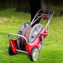 MDYHY Portable Retractable Garden Hose Reel Cart with Rollers for Easy Outdoor Watering, Car Washing, and High Pressure Tool Storage