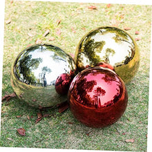 LUOESVTEN Garden Gazing Ball,Ornament Hollow Ball Mirror Finish Garden Ball,Gazing Balls, Garden Reflective Ball Stainless Steel Metal Grape Ball(Red,350mm)