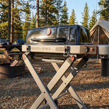 Feasto Portable Gas Grill with Foldable X-Frame Cart for Tailgating, Black