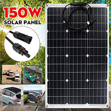 150W/300W Solar Panel 18V Semi-Flexible Monocrystalline Solar Cell DIY Cable Waterproof Outdoor Car RV Rechargeable Power System (150w) (150w)