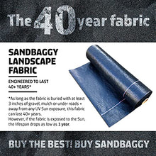 Sandbaggy Landscape Fabric | 40 Year Weed Mat & Ground Cover | 3 ft x 500 ft - 10 Rolls Blue