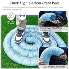 2inch French Drain Pipe Perforated- 3 10 12 25 50 100 200 300 Ft Expandable Flexible Landscape Drain Pipe, Non Woven Fabric Permeable Pipe Tube for Yard/Sidewalk/Patio(Long 22m/72.2ft)