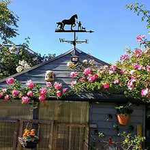Weathervane Farm with Roof Mount Weathercock Wind Direction Indicator Retro Metal Weather Vane Garden Creative Wind Vane Stainless Steel Home Decor Ornament Gift (Style 2) (Style 1)