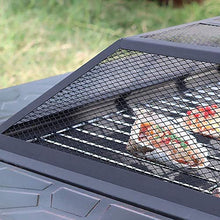 Stove Fire Pit Square Metal Firepit Backyard Patio Garden W/Cover Outdoor Cooking Barbecues
