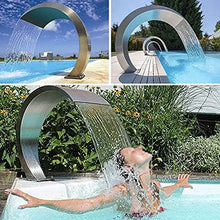 Stainless Steel Waterfall Fountain, Outdoor Pool Fountain, for Garden Fish Ponds, Swimming Pool