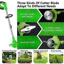 Powerful Lawn Mower with 2 Batteries and 3 Types of Blades Electric Cordless Lawn Mower for Lawn mowers with 24 Volt Battery