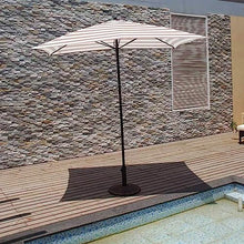 KOMFGT Rectangular Stripe Patio Umbrella, Beach Umbrella Without Base, Market Table Umbrella for Garden Beach Outdoor