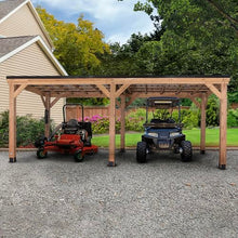 Backyard Discovery Arcadia 20' x 9.5' Cedar Wood Outdoor Gazebo Pavilion Light Brown