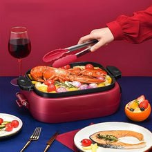 Hot Pot Barbecue Integrated Pot Home Smokeless Electric Barbecue Pan Roaster Electric Grill Kitchen Appliances(D)