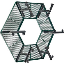 Global Industrial Hexagon Outdoor Tree Bench Expanded Metal 73" L x 63" W x 18" H Green
