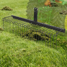 72inch Tow Behind Dethatcher with 30 Spring Steel Tines, Lawn Tractor Rakes with Lift Handle, Tow Behind Rake to Remove Thatch, Riding Lawn Mower Attachments for Leaves, Pine Needles, Straw