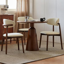 Bar Height Table Mid-Century Round Dining Table 35", Solid Wood Base