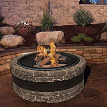 Garden Fire Pit Portable Grill Barbecue Rack Outdoor Fire Tables Outdoor Round Fire Pit,Backyard Patio Garden Stove Wood Burning BBQ Fire Pit,with Cover BBQ Cooking for Camping Backyard, Grey (Gray)