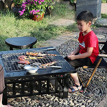 Fire Pit 31-inch Garden fire Pit, Villa Courtyard Barbecue Grill, Indoor and Outdoor Heating Brazier, Charcoal fire Pit Table