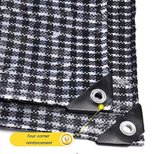 OKUOKA Tarpaulin Sun Protection Dust Cover Ship Cover Trailer Tarpaulin Galvanized Eyelet with Free Rope Outdoor Garden Plant Cover, 18 Sizes (Color : Black, Size : 8×10m)