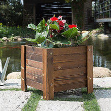 ZOCWJK Wooden Plant Stand Storage Rack Garden Planter Box Raised Bed Solid Wood Elevated Raised Garden Bed for Square Planting Flower Trough Pot Ideal for Garden Decoration and P,Color45cm/17.7in